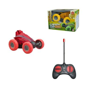 Imagem de Brinquedo Carrinho Controle Remoto Gira 360 Vermelho Dino