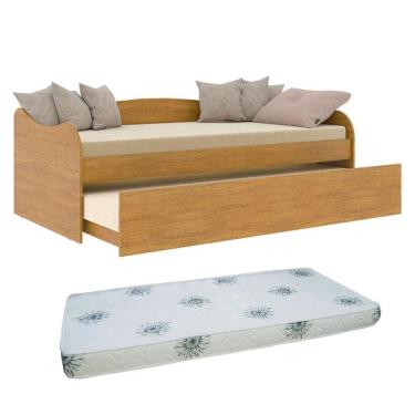 Imagem de Bicama Babá Ariel Cinamomo com 2 Colchões Ortobom - Carolina