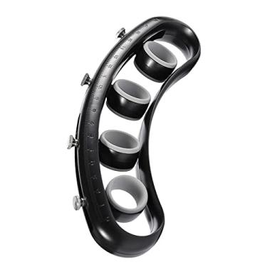 Imagem de simhoa Extensor de dedo de guitarra portátil exercitador ampliação fortalecedor instrumento violino treinador velocidade de dedo ferramentas de prática para iniciantes - preto