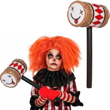Imagem de Martelo de Brinquedo pra Fantasia de Palhaço Assassino de Halloween Gr