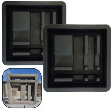 Imagem de Kit 2 Molde Cobogó Trançado 30x30x9 Bloco p Fachada Construção Parede 