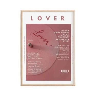 Imagem de Pôster Do Álbum Taylor Swift Lover Em Tela Para Decoração De Sala De E