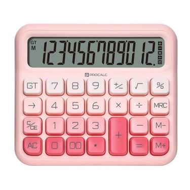 Imagem de Calculadora de mesa 12 dígitos PC315-PK Rosa - Procalc