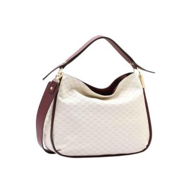 Imagem de Bolsa Feminina Chenson CG85046 Original Luxury Monograma Hobo, Off whi