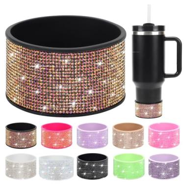 Imagem de Bota de silicone com strass para Stanley Quencher de 850 g, protetor de silicone antiderrapante para Qunercher Pro Tour Flip 300z, acessórios de copo para garrafas de água com base cilíndrica