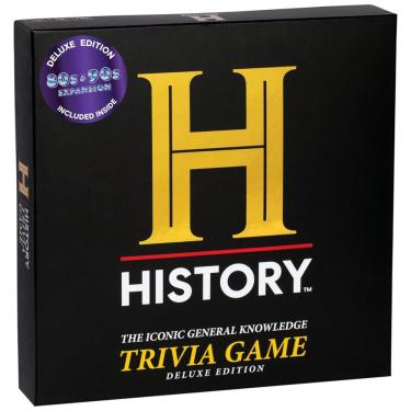 Imagem de Jogo de Tabuleiro para Adultos HISTORY com Mais de 2.400 Perguntas de Conhecimento Geral e Pacote de Expansão dos Anos 80 e 90
