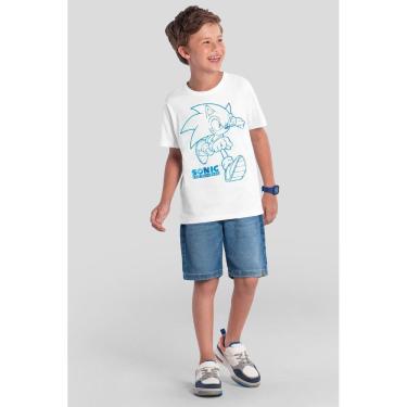 Imagem de Camiseta infantil menino metalizada do Sonic Brandili