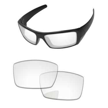 Imagem de PapaViva Lentes de reposição para óculos de sol Oakley Gascan OO9014 60 mm, Bloqueio de luz azul claro HD, Gascan