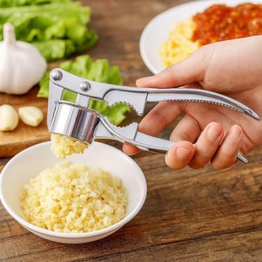 Imagem de Espremedor de alho manual de aço inoxidável triturador de alho multifuncional ferramenta portátil para cozinha