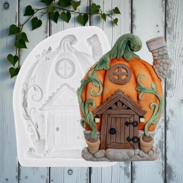 Imagem de Moldes de silicone para jardim de fadas, molde de doces de abóbora para decoração de bolos, topos de cupcake, pasta de goma de chocolate, argila de polímero