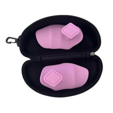 Imagem de KiBcsLic Pegas de levantamento de peso antiderrapantes, almofadas de silicone para treino, luvas protetoras de mão para homens e mulheres, Rosa