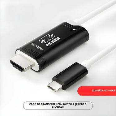 Imagem de Cabo HDMI 4K 144HZ Para Switch 1 2 Projeção HD Adaptador PD 100W Para 