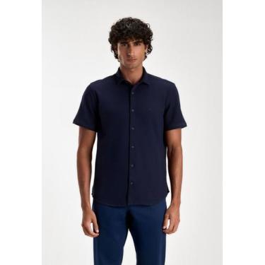 Imagem de Camisa Docthos Relaxed Fit Manga Curta Piquet Premium, 007 marinho, M