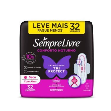 Imagem de Absorvente Externo Sempre Livre Conforto Noturno Seca 32unidades Leve 
