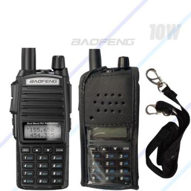 Imagem de Rádio Comunicador Baofeng Uv82 Profissional Com Capa De Couro