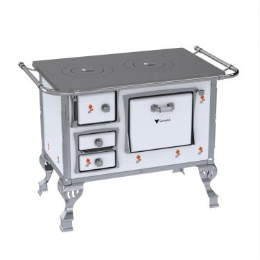 Imagem de Fogao a Lenha Venax GII n 1 Branco Flor SD