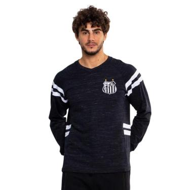 Imagem de CAMISETA SURF CENTER SANTOS ESCUDO MASCULINO - ML - PRETO GG-Masculino