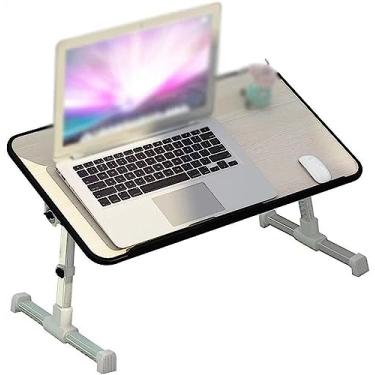 Imagem de Bandeja de cama para laptop, mesa de laptop, altura ajustável, mesa de computador, suporte de mouse, mesa lateral, bandeja de cama, notebook