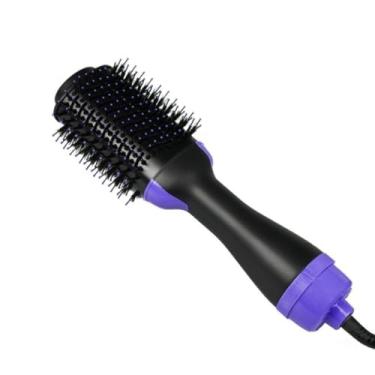 Imagem de Escova de cabelo Secadora de Cabelo 110V/220V Alisador Elétrica Quente Prancha alisadora de cabelo(Roxo,110V)