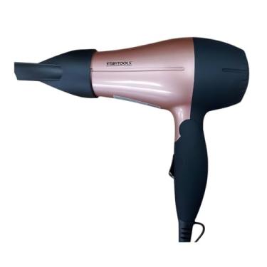 Imagem de Secador de Cabelo Portátil, 1200W Bivolt, Rosa, 2 Velocidades, Sistema Manual 110V/220V, 335g