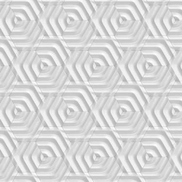 Imagem de Papel De Parede 3D Hexagano Sobreposições Geometrico Adesivo - LRP