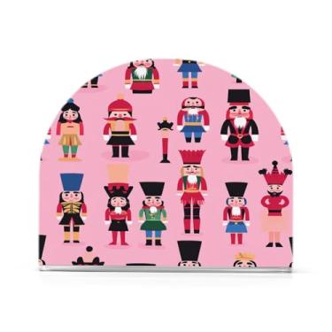 Imagem de Blueangle Porta-guardanapos de personagens de quebra-nozes de Natal, porta-guardanapos verticais à prova de vento para cozinha, decoração de Halloween para casa, dispensador de lenços de acrílico para