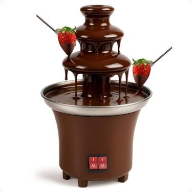 Imagem de Cascata Fonte De Chocolate Cheddar Molho Quente Torre Festa - Tomate