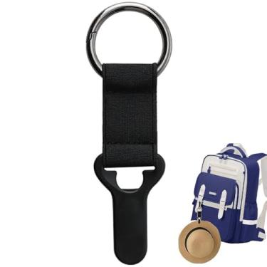 Imagem de 1 pacote com clipe portátil para chapéu de viagem, acessório de suporte de chapéu montado em bolsa, itens essenciais de férias na praia, cruzeiro, caminhadas, anexa-se à mochila, bolsa de mão, bagagem