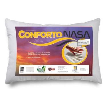 Imagem de Travesseiro Conforto Nasa Tecnologia Espacial Para O Sono Branco