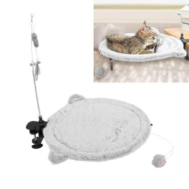 Imagem de Tnfeeon Rede de Mesa para Cama de Gato, Cama de Pelúcia para Cachorro e Gato que Economiza Espaço Com Alças Seguras, Poleiro Macio e Quente para Gatinhos para Mesa de Escritório ou