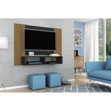 Imagem de Painel Navi Preto Fosco/ Ripado - Móveis Bechara