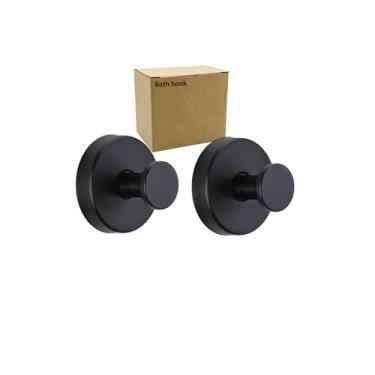 Imagem de LIBRALUX Ganchos de ventosa atualizados para chuveiro, ganchos de toalha removíveis para parede de porta de vidro da janela do banheiro, preto - pacote com 2