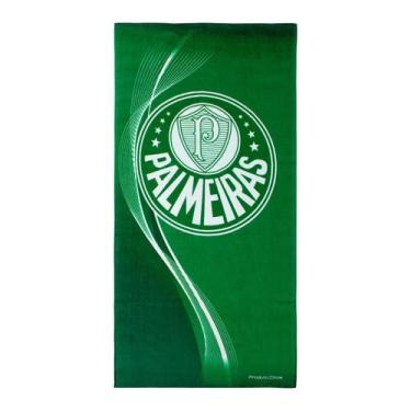 Imagem de Toalha de Banho Palmeiras Buettner Veludo 70X140 63795 Verde/Branco, V