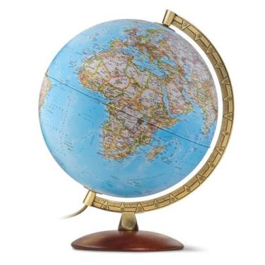 Imagem de Globo Terrestre Gold Classic National Geographic iluminado - 30cm - Te