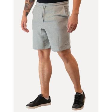 Imagem de Bermuda Original Penguin Masculina Moletom Slim Patch Cinza Mescla-Masculino