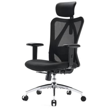Imagem de Cadeira de Escritório Ajustável Ergonômica com Apoio de Braço, SIHOO M18 014, Preto