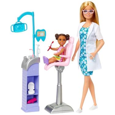 Imagem de Barbie Carreiras Boneca Dentista com Acessórios e Conjunto Médico para Crianças de 3 An...