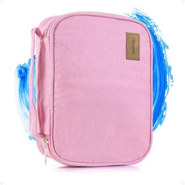 Imagem de Estojo Grande Feminino Box Jumbo Compartimentos C/ Elásticos - Hxt, Ro