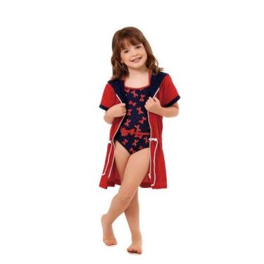 Imagem de Roupão Infantil Menina - Ref 4064 - Sogni Belli, Vermelho, 14