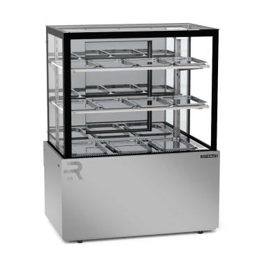 Imagem de Vitrine Estufa 1,00 Metro 2 Prateleiras Titanium Premium Inox Vtprq1000 2p 220V Refrimate