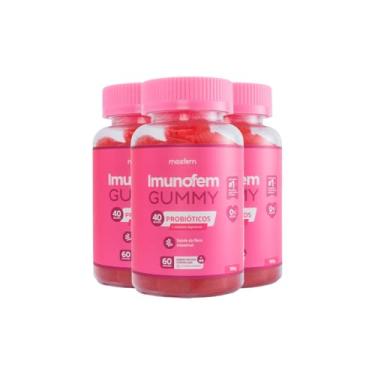 Imagem de Imunofem Gummy – Probiótico para Candidíase em Goma | Auxilia no Equilíbrio da Flora Íntima e Intestinal | Com Cranberry e Enzimas Digestivas | Primeiro e Único do Brasil (3 Meses)