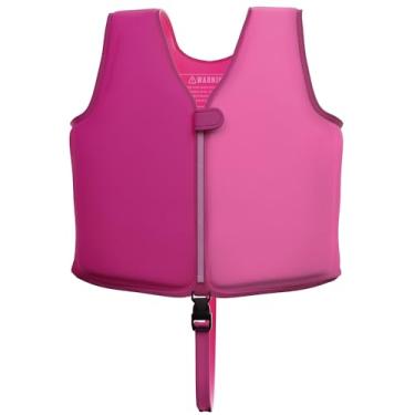 Imagem de Colete de natação infantil para crianças, boia de piscina, treinamento para nadar ou pescar, colete de 15 a 27 kg para meninos e meninas (rosa, médio)