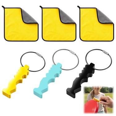 Imagem de MIRJXB Ferramenta de reparo de disco de golfe, kit profissional de acessórios de golfe de disco com conjunto de 6 peças, inclui três ferramentas e toalhas para limpeza de discos voadores e remoção de