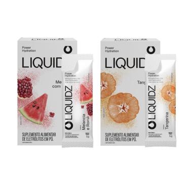 Imagem de LIQUIDZ - Eletrólitos Zero Açúcares - Melancia | Tangerina - Kit 2 Caixas - 12 sachês-Unissex