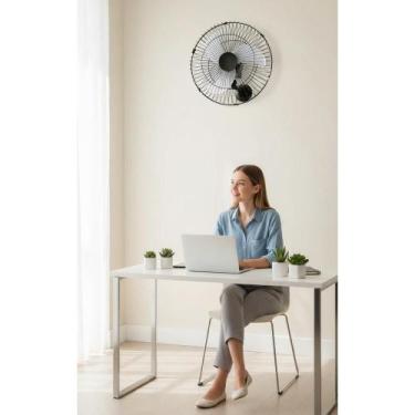 Imagem de Ventilador De Parede 60cm 170w Preto Potente Bivolt Oscilant - Congrat