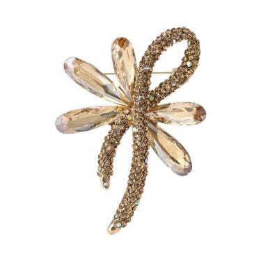 Imagem de Broche De Laço Com Strass Unissex Para Mulheres, Acessório De Joia Par