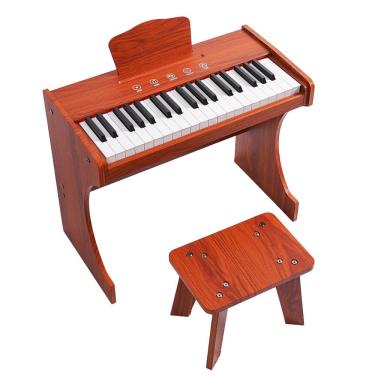 Imagem de Piano Digital Infantil de Madeira 37 Teclas com Painel Touch Rhythmic