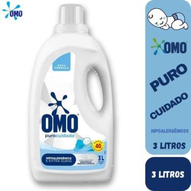 Imagem de Lava Roupas Líquido Omo hipoalergênico Roupas Finas de Bebê Puro Cuida