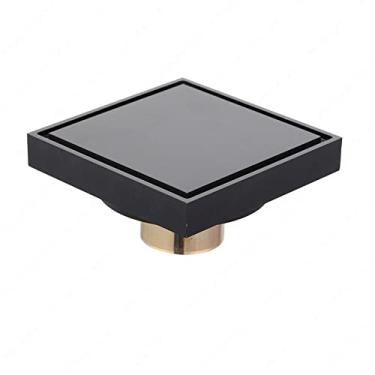 Imagem de Lat?o, chuveiro, ralo, banheiro, piso, dreno, ladrilho, quadrado, anti-odor, res¨ªduos, piso, grades, 100X100, preto, n¨ªquel cromo, antiguidade, preto