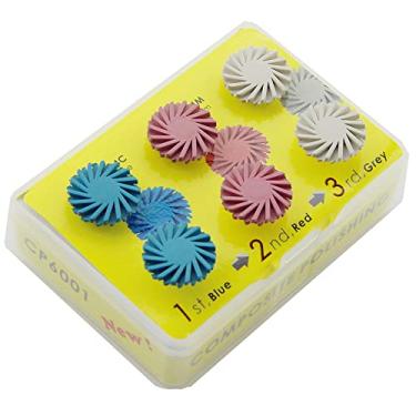 Imagem de 6 peças kit de disco de polimento de resina composta dental mista escova espiral brocas escova de polimento de dentes cavidade oral ferramentas limpas